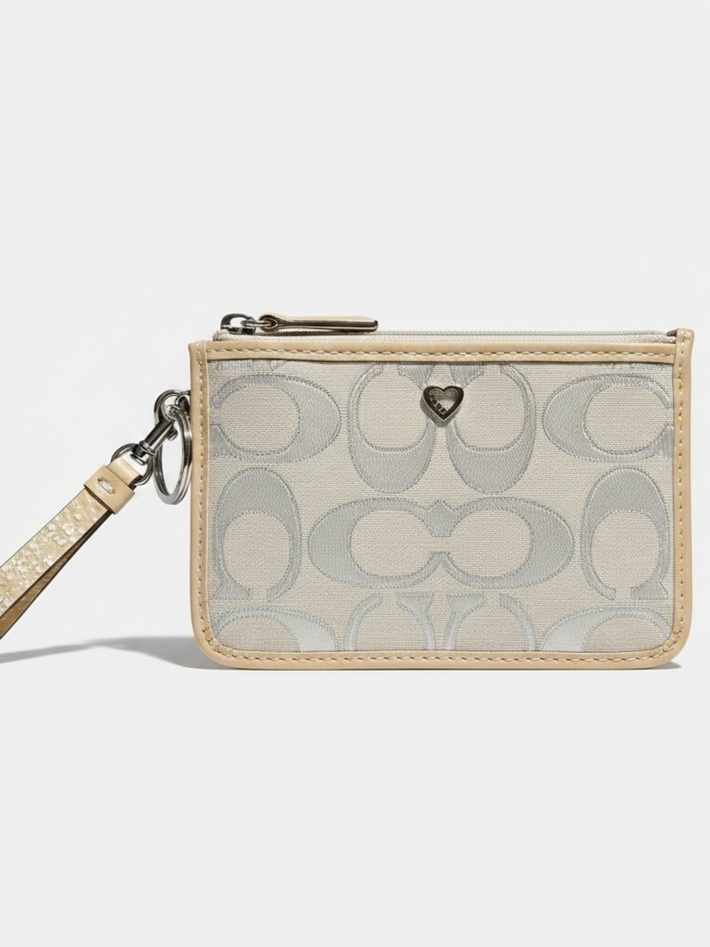 Coach Signature Canvas Wallet in Chalk/Beige